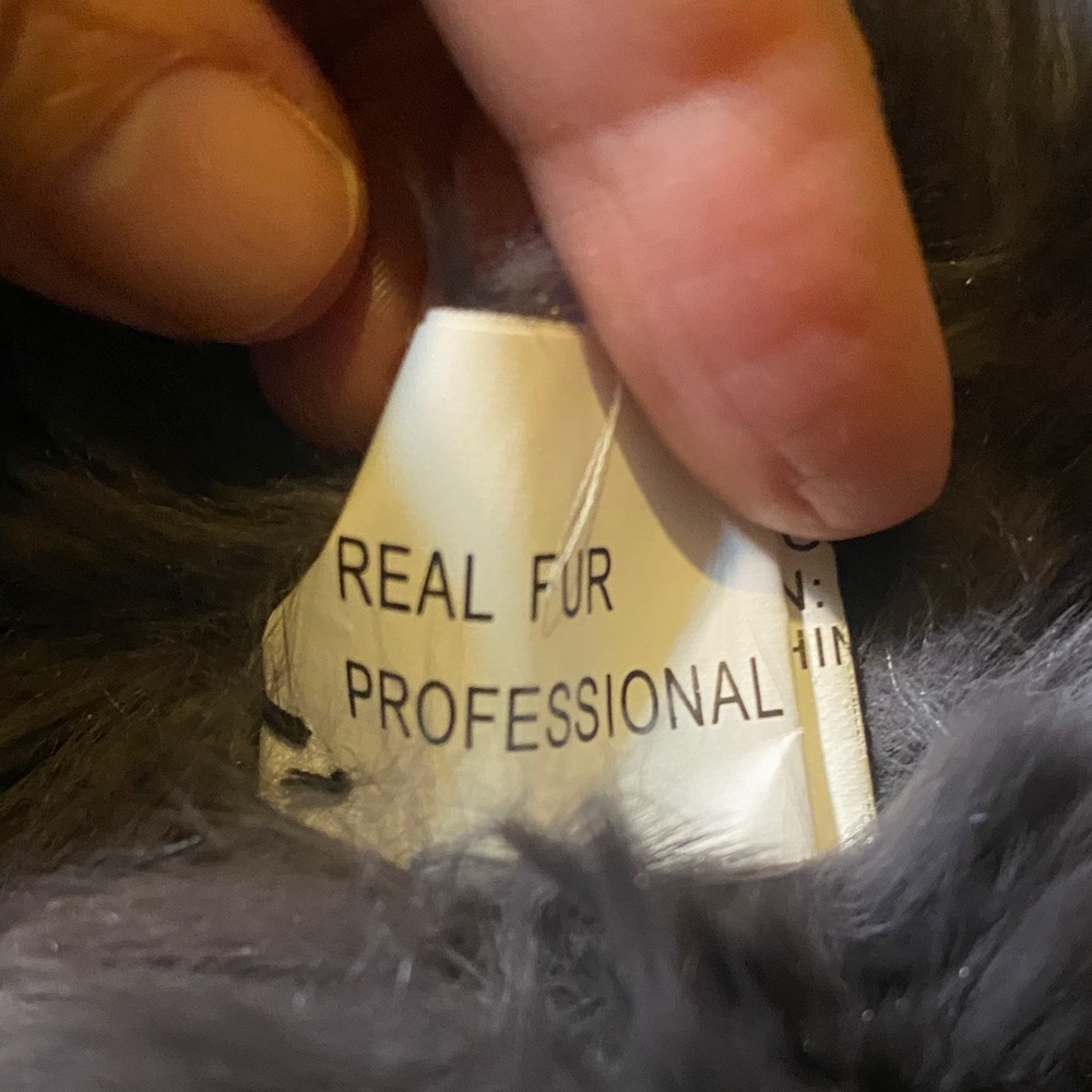Elegant Gray Rabbit Fur Women's Hat/Cap - Picture 5 of 5